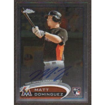 2012 Topps Chrome Rookie Autographs #159 Matt Dominguez Autograph
