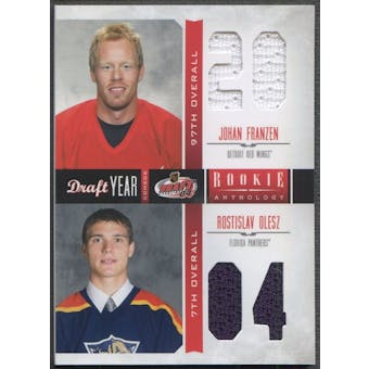 2011/12 Panini Rookie Anthology #28 Johan Franzen & Rostislav Olesz Draft Year Combo Jersey