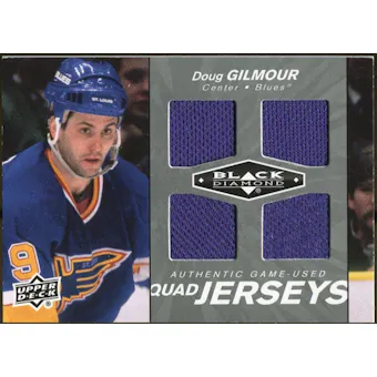 2010/11 Upper Deck Black Diamond Jerseys Quad #QJDG Doug Gilmour