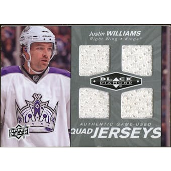 2010/11 Upper Deck Black Diamond Jerseys Quad #QJJW Justin Williams