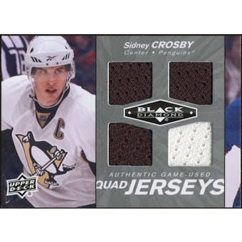 2010/11 Upper Deck Black Diamond Jerseys Quad #QJSC Sidney Crosby