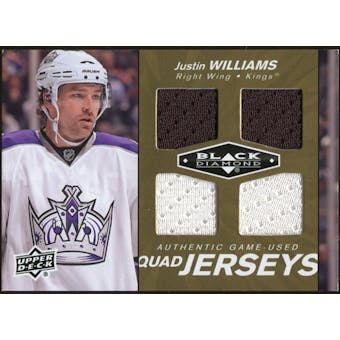 2010/11 Upper Deck Black Diamond Jerseys Quad Gold #QJJW Justin Williams 1/25