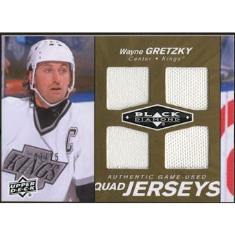 2010/11 Upper Deck Black Diamond Jerseys Quad Gold #QJWG Wayne Gretzky 7/25