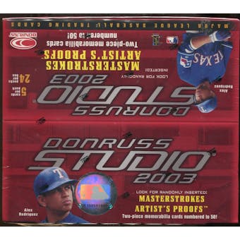 2003 Donruss Studio Baseball 24 Pack Retail Box