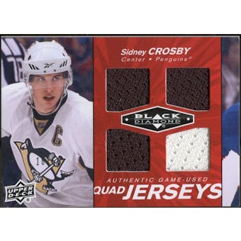 2010/11 Upper Deck Black Diamond Jerseys Quad Ruby #QJSC Sidney Crosby /50