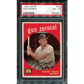 1959 Topps Baseball #409 Gus Zernial  PSA 8 (NM-MT) *9513