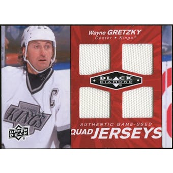 2010/11 Upper Deck Black Diamond Jerseys Quad Ruby #QJWG Wayne Gretzky 3/50