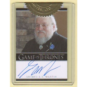Game of Thrones Season Two George R.R. Martin Autograph Card (Rittenhouse 2013)