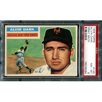 1956 Topps Baseball #148 Alvin Dark PSA 8 (NM-MT) *8084
