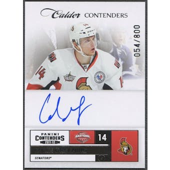 2011/12 Panini Contenders #238 Colin Greening Rookie Auto /800