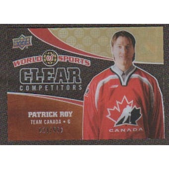 2010 Upper Deck World of Sports Clear Competitors #CC19 Patrick Roy /550