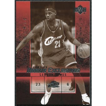 2003/04 Upper Deck Rookie Exclusives Variation #1 LeBron James RC