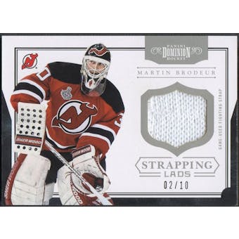 2011/12 Dominion #24 Martin Brodeur Strapping Lads Fight Strap #02/10