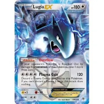 Pokemon Plasma Storm Single Lugia ex 108/135 - NEAR MINT (NM)