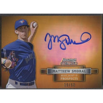 2012 Bowman Sterling Prospect #MSM Matthew Smoral Rookie Gold Refractor Auto #19/50