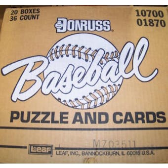 1987 Donruss Baseball Wax 20-Box Case