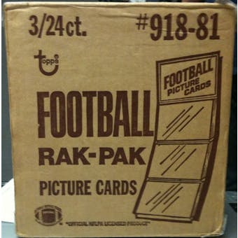 1981 Topps Football Rack 3-Box Case