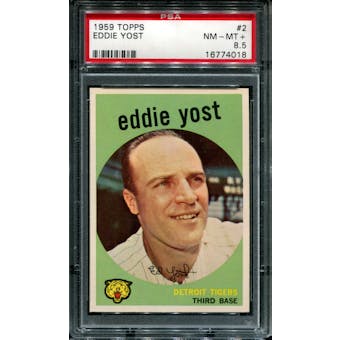1959 Topps Baseball #2 Eddie Yost PSA 8.5 (NM-MT+) *4018