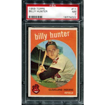 1959 Topps Baseball #11 Billy Hunter PSA 7 (NM) *4022