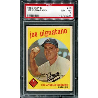 1959 Topps Baseball #16 Joe Pignatano PSA 8 (NM-MT) *4024