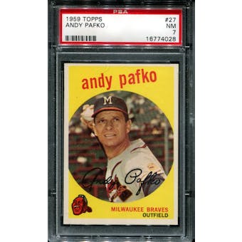 1959 Topps Baseball #27 Andy Pafko PSA 7 (NM) *4028
