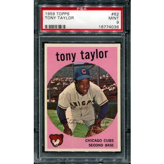 1959 Topps Baseball #62 Tony Taylor PSA 9 (MINT) *4036