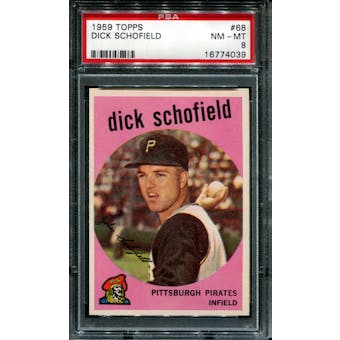 1959 Topps Baseball #68 Dick Schofield PSA 8 (NM-MT) *4039