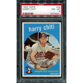 1959 Topps Baseball #79 Harry Chiti PSA 8 (NM-MT) *4041