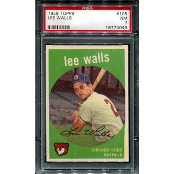 1959 Topps Baseball #105 Lee Walls PSA 7 (NM) *4049