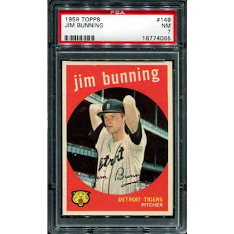 1959 Topps Baseball #149 Jim Bunning PSA 7 (NM) *4065