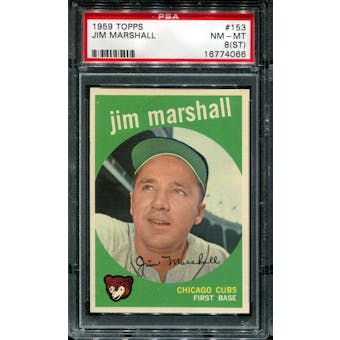 1959 Topps Baseball #153 Jim Marshall PSA 8 (NM-MT) (ST) *4066