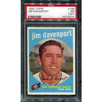 1959 Topps Baseball #198 Jim Davenport PSA 7 (NM) (ST) *4074