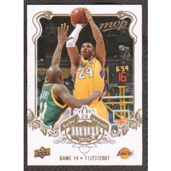 2008/09 Upper Deck MVP Kobe MVP White #KB14 Kobe Bryant