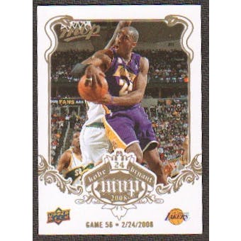 2008/09 Upper Deck MVP Kobe MVP White #KB56 Kobe Bryant