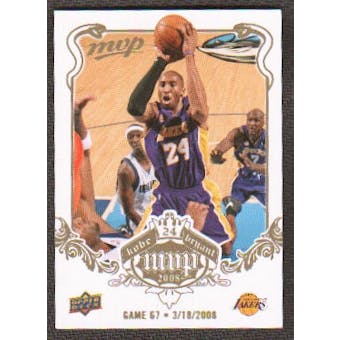 2008/09 Upper Deck MVP Kobe MVP White #KB67 Kobe Bryant