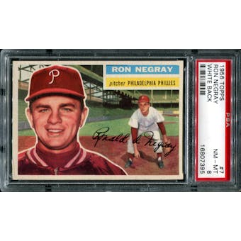 1956 Topps Baseball #7 Ron Negray PSA 8 (NM-MT) *7395
