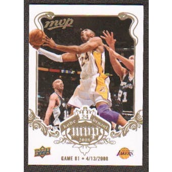 2008/09 Upper Deck MVP Kobe MVP White #KB81 Kobe Bryant