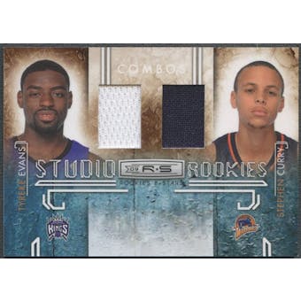 2009/10 Rookies and Stars #9 Stephen Curry Tyreke Evans Studio Combo Rookie Jersey #195/299