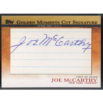 2012 Topps #JM Joe Mccarthy Golden Moments Cut Signatures Auto #1/1