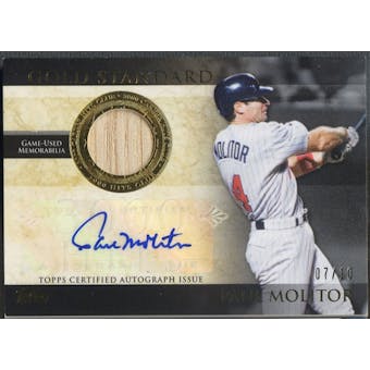 2012 Topps #PM Paul Molitor Gold Standard Patch Auto #07/10