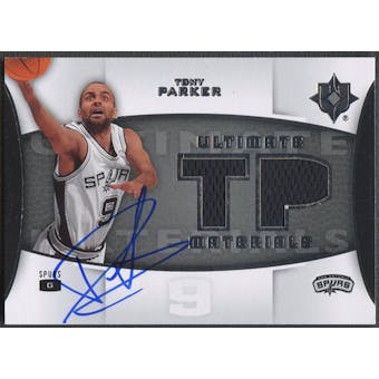 2007/08 Ultimate Collection #PA Tony Parker Materials Jersey Auto