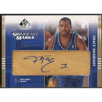 2003/04 SP Game Used #TMSM Tracy McGrady SIGnificant Marks Floor Auto #20/75