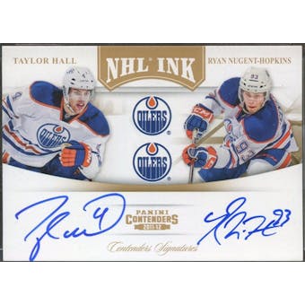 2011/12 Panini Contenders NHL Ink Duals Gold #1 Taylor Hall Ryan Nugent-Hopkins Autograph 16/25