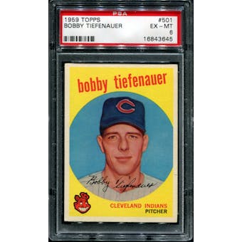 1959 Topps Baseball #501 Bobby Tiefenauer PSA 6 (EX-MT) *3645