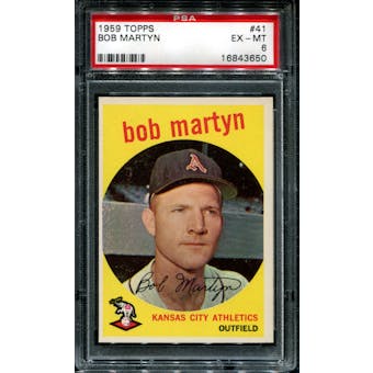 1959 Topps Baseball #41 Bob Martyn PSA 6 (EX-MT) *3650