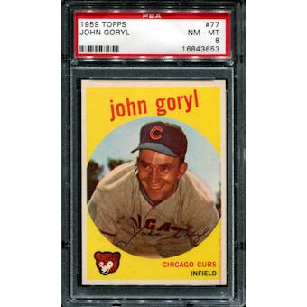 1959 Topps Baseball #77 John Goryl PSA 8 (NM-MT) *3653