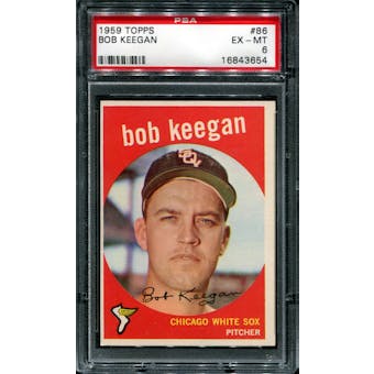 1959 Topps Baseball #86 Bob Keegan PSA 6 (EX-MT) *3654