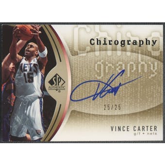 2006/07 SP Authentic #VC Vince Carter Chirography Gold Auto #25/25