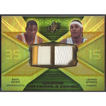 2008/09 SPx #WMCAD Kevin Durant & Carmelo Anthony Winning Materials Combos Patch #15/25