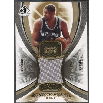 2005/06 SP Game Used #TD Tim Duncan Authentic Fabrics Gold Jersey #035/100